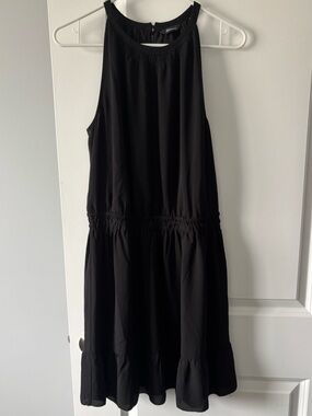 Reitmans Black Sleeveless Ruffle-Hem Dress